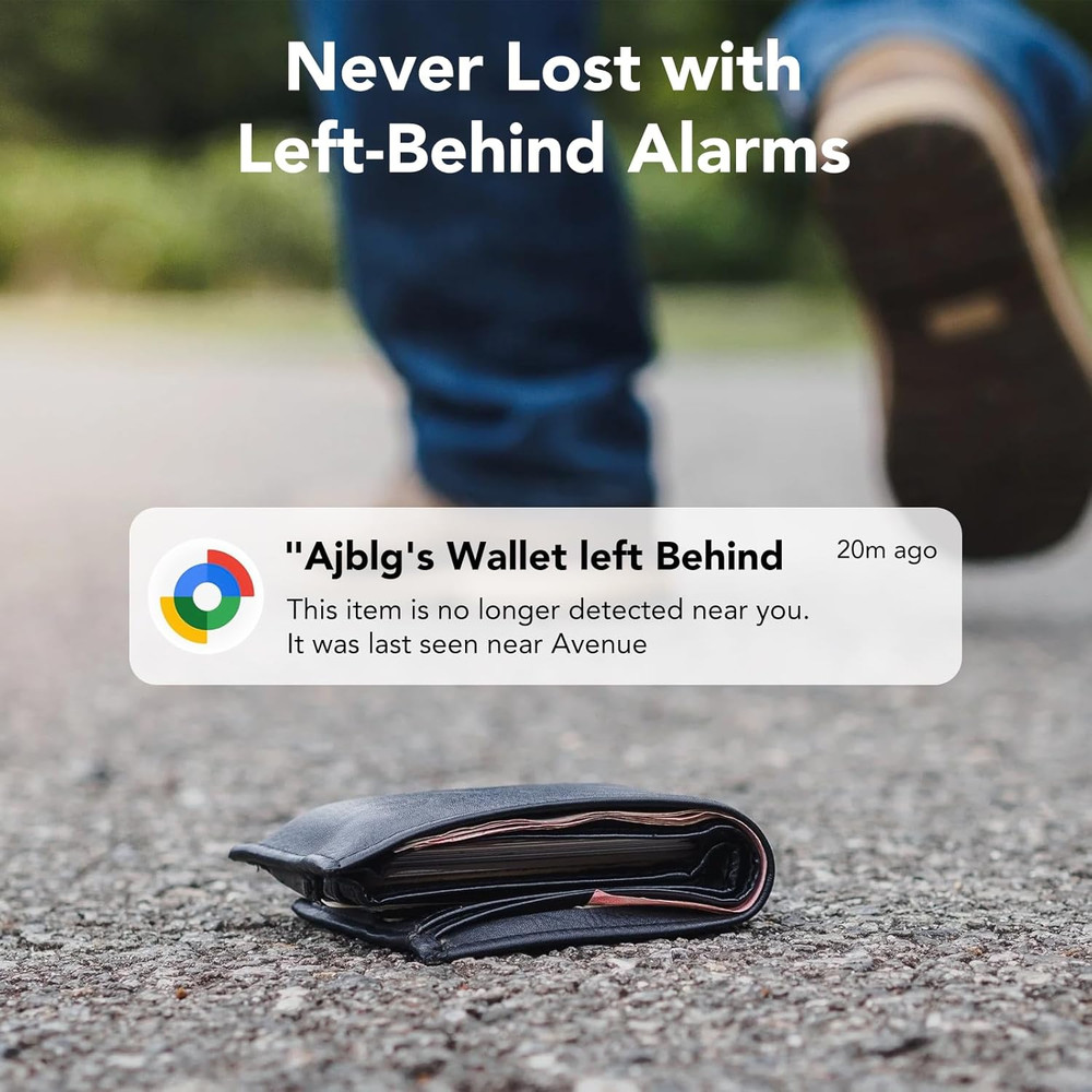 2 Pack Wallet Tracker Card for Android Bluetooth Tracker Work with Google Find H