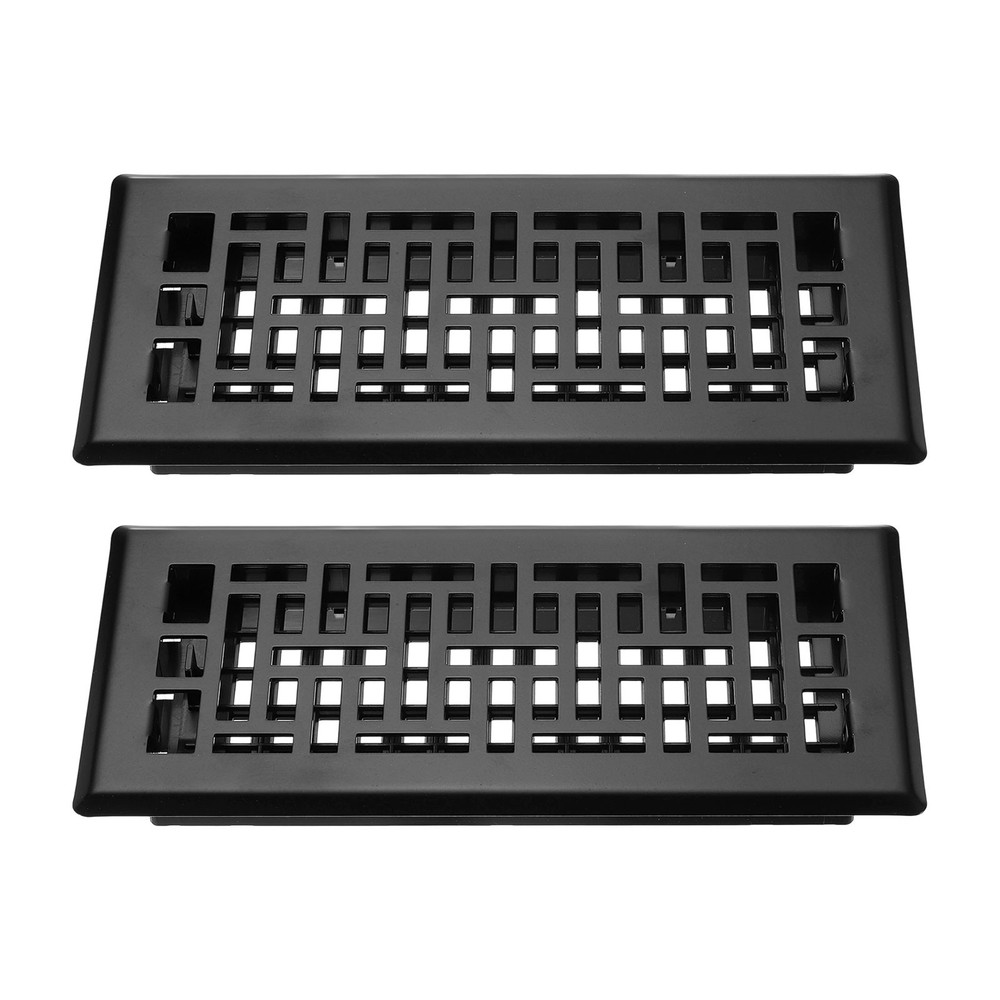 2 Piece 4"x10" Ventilation Grille Black
