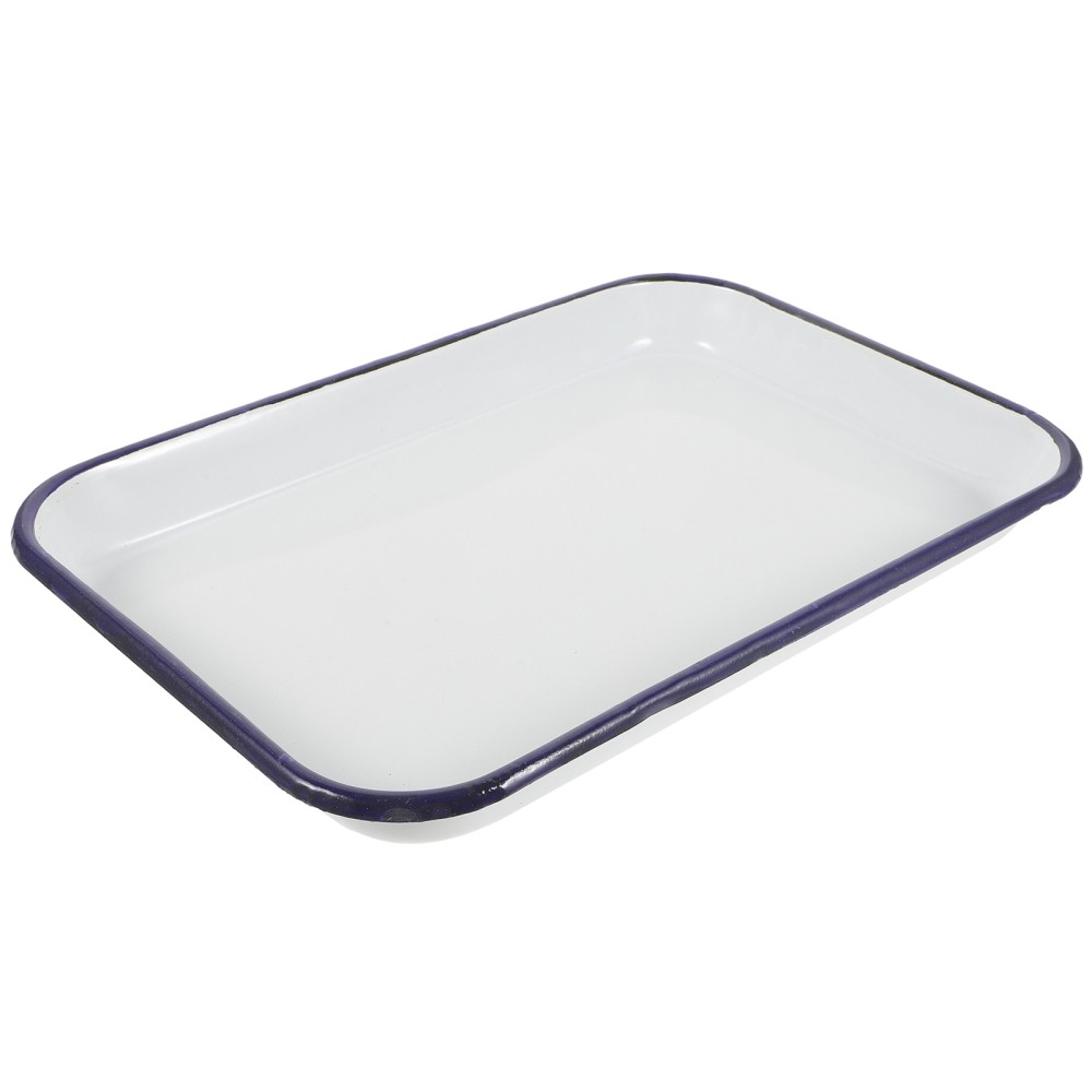 Enamel Baking Pan Rectangular Enamal Roasting Tins White Pans for Oven