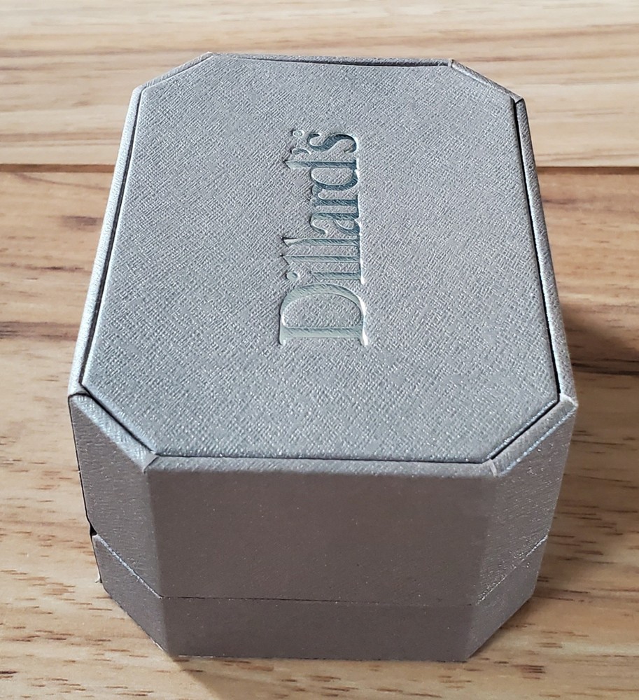 Dillard's Gift Box Present Box Octagon Storage EMPTY 2 1/2 X 3 1/4