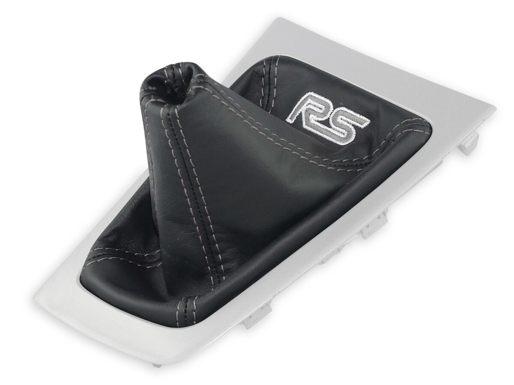 FOR FORD FOCUS 3 2011-2014 GEAR SHIFT BOOT GAITER LEATHER EMBROIDERY GRAY RS
