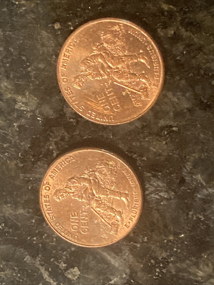 2009 Lincoln sitting on a log Penny No Mint Mark Errors