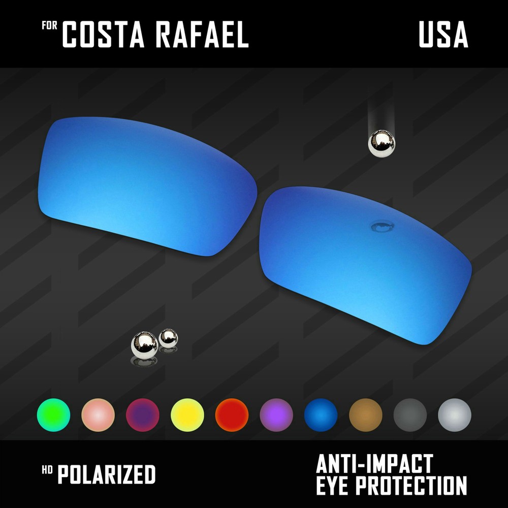 Anti Scratch Polarized Replacement Lenses for-Costa Del Mar Rafael-Option