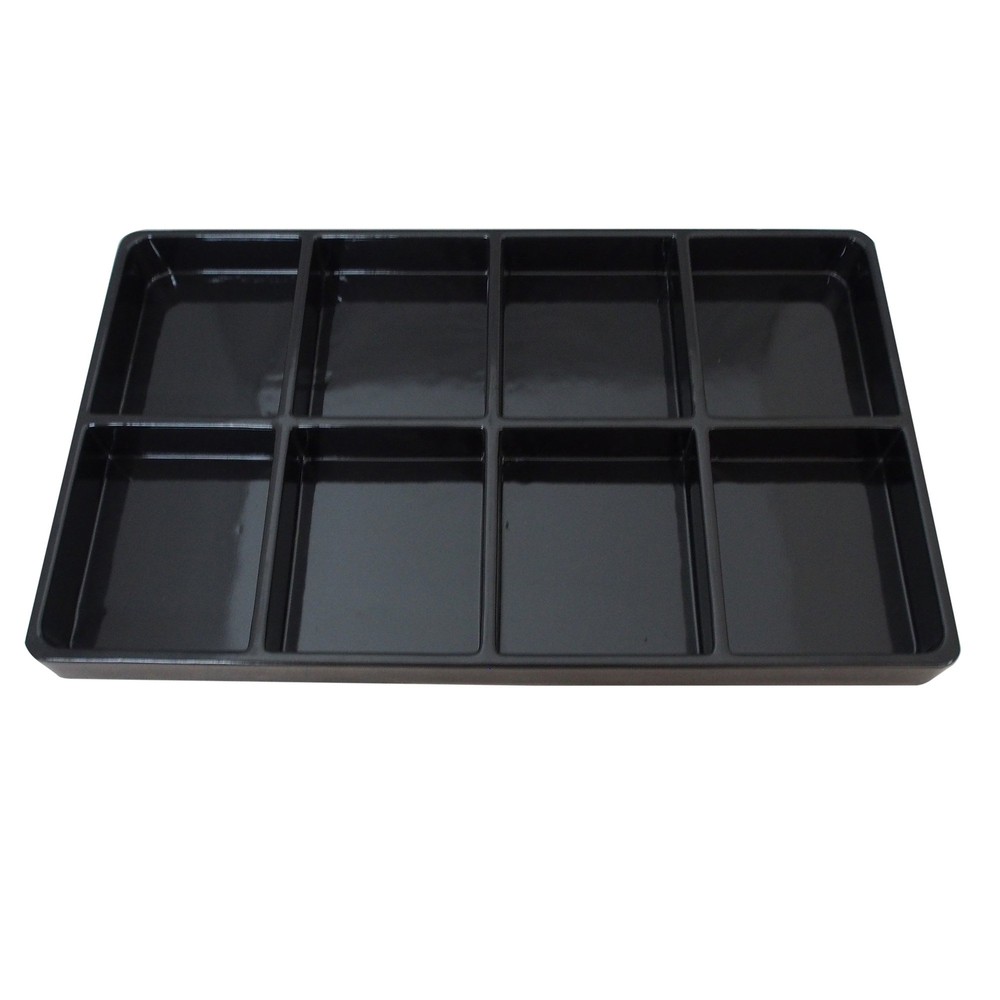 Heavy Duty Jet-Stone White or Black Stackable Plastic Compartment Tray