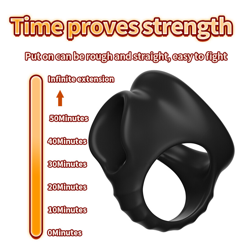 Silicone Ball Scrotum Stretcher Enhancer Squeeze Testicle Ring-Delay-Ejaculation