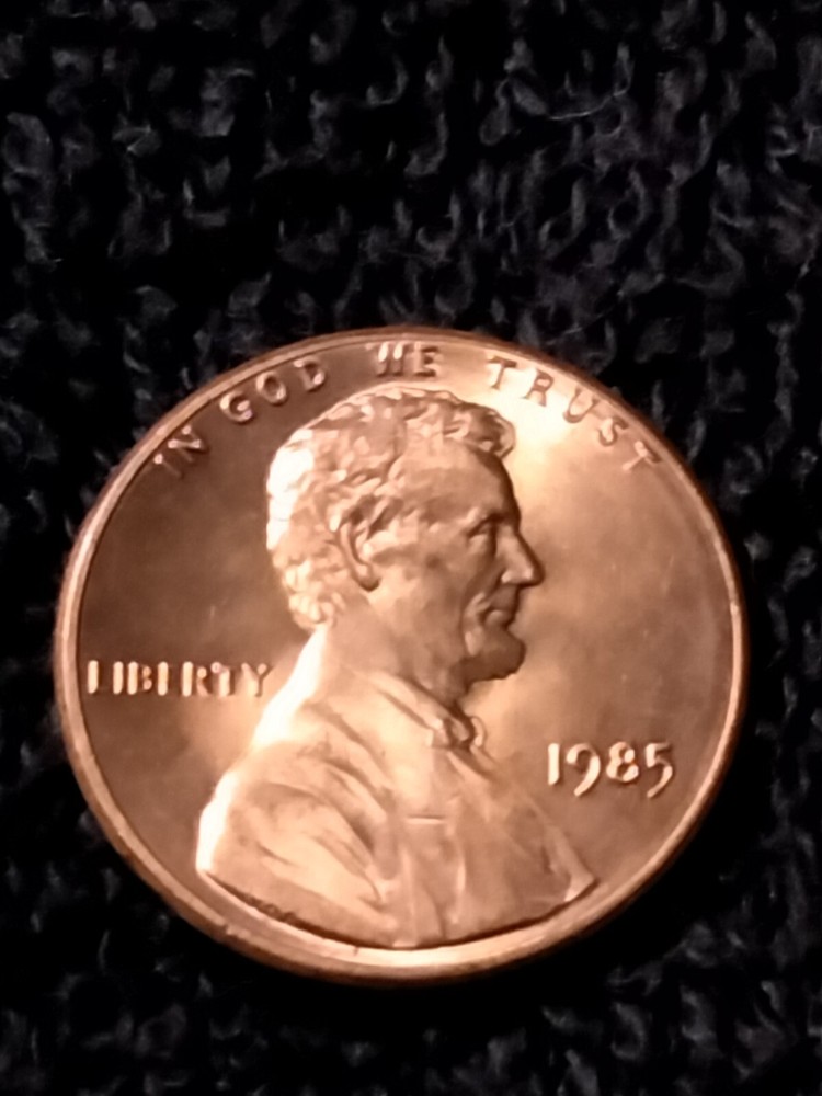 1985 P Lincoln Memorial Cent Die Clash Die Break Errors