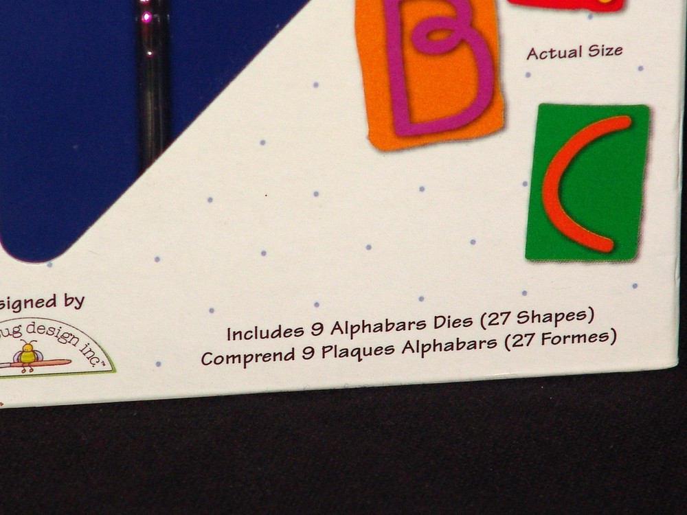 2 NEW Sizzix Alphabars Alphabet Die Sets: DOODLE BLOCK, Upper and Lower Case