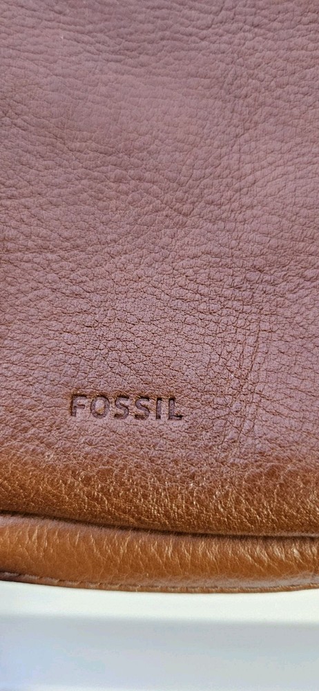 FOSSIL Travel Tech Organizer 100% Leather in Cognac