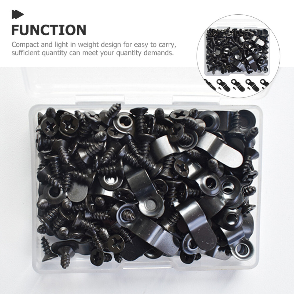 100PCS Black Photo Frame Rotating Clips Backboard Buckles