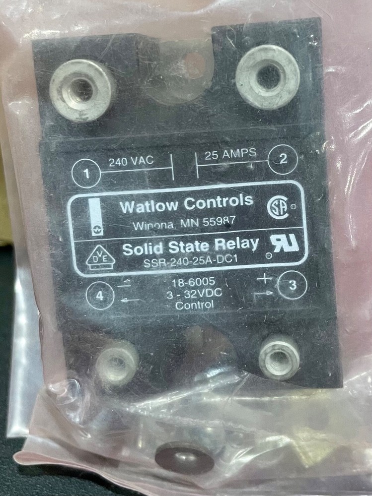 240 VAC, 25 Amp, Watlow controls Solid State Relay 18-6005