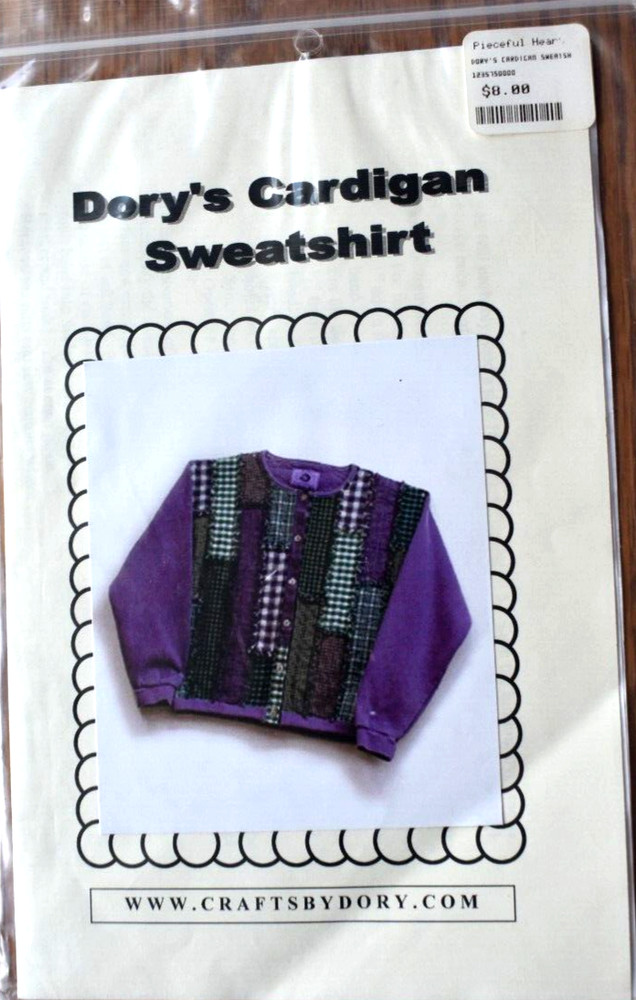 DORY'S CARDIGAN SWEATSHIRT  PATTERN  UNCUT 2002