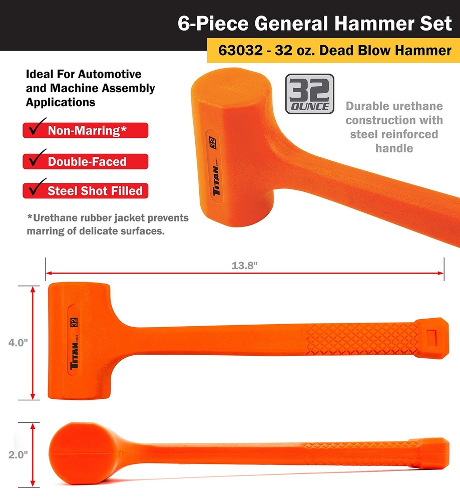 Piece Rubber Mallet Set Includes