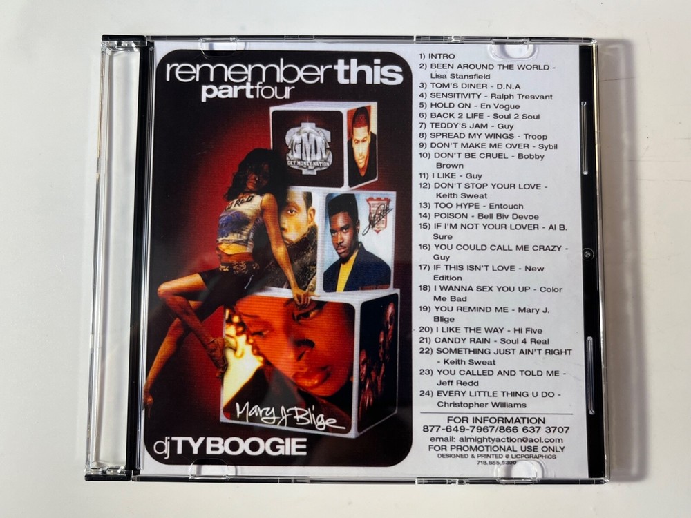 100% OFFICIAL DJ TY BOOGIE REMEMBER THIS PT.4 ORIGINAL OLD SCHOOL R&B MIXTAPE CD