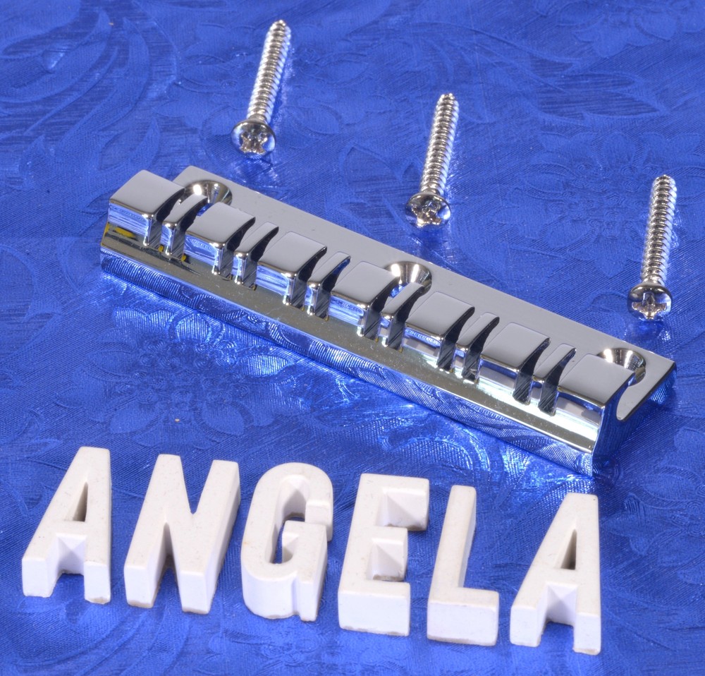 Chrome 12 String Tailpiece For Flat Top Solid Body Guitars, #12BT