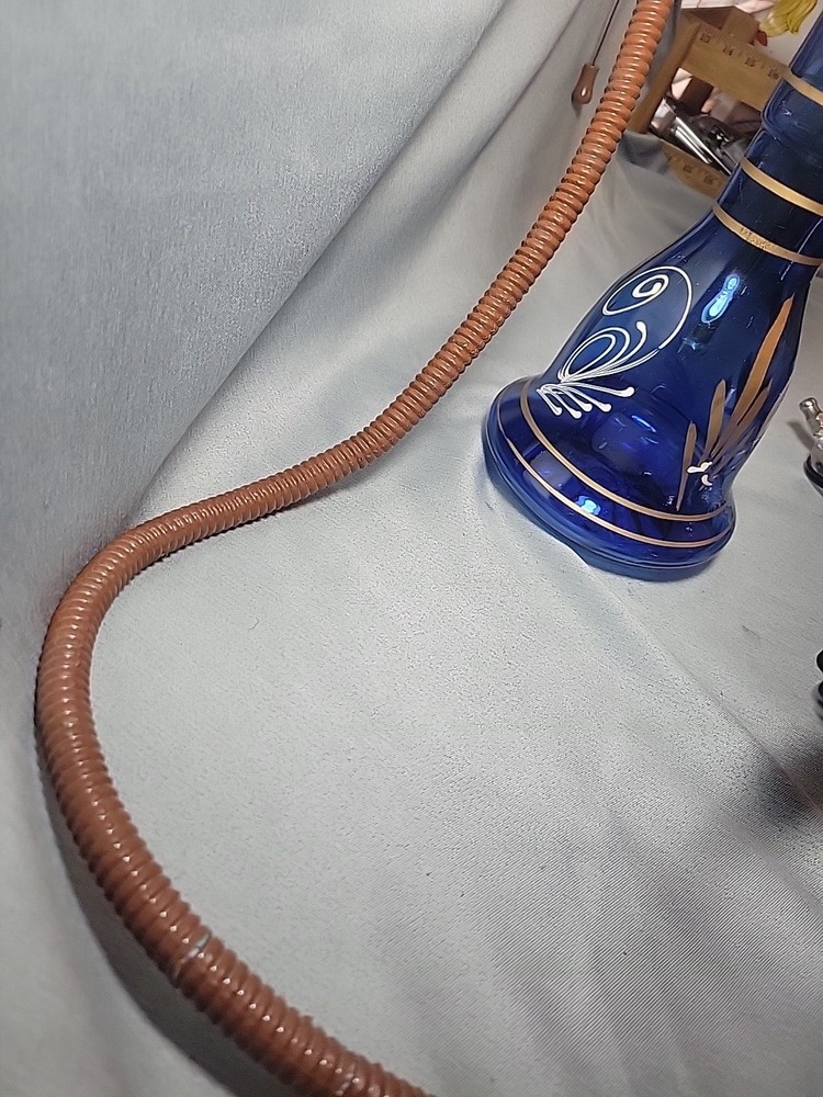 30" Tall Glass Hand Painted Hookah