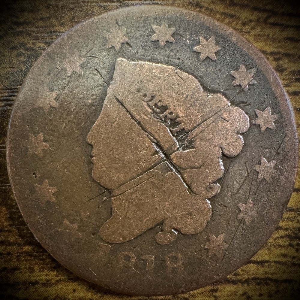 1818 Large Cent Coronet Head Matron Style