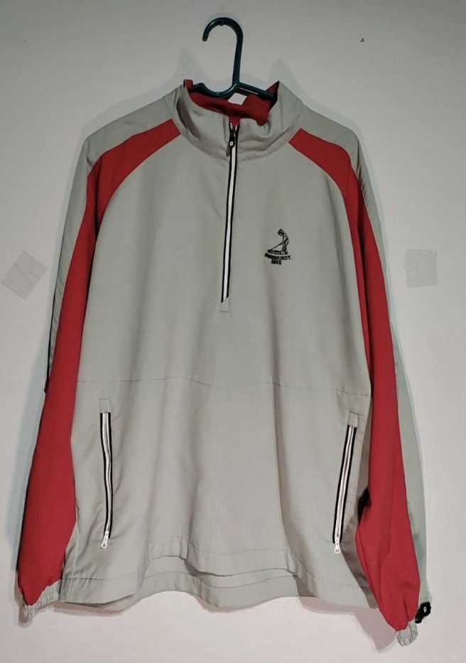 FootJoy Pinehurst Golf Pullover Quarter Zip Large Gray/Red