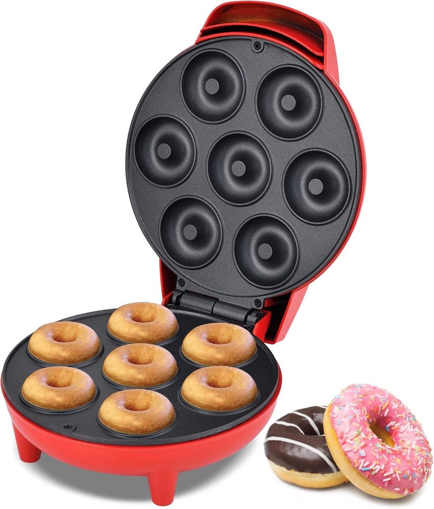 Mini Donut Maker Machine for Holiday, Kid-Friendly, Breakfast or Snack, Desse...