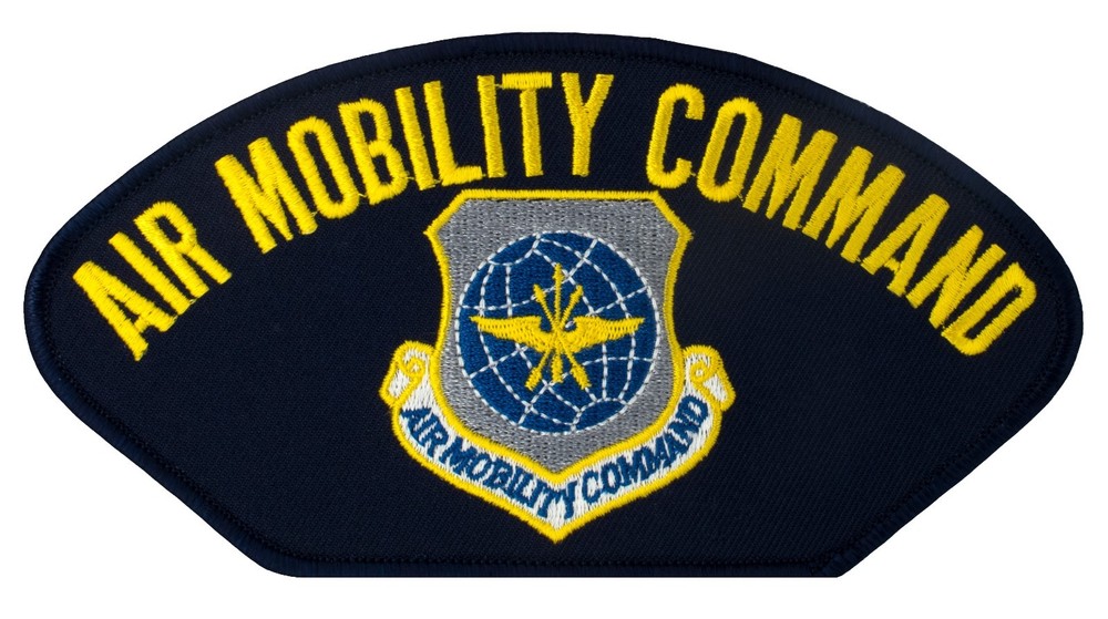 Air Mobility Command (Navy Blue) Embroidered Patch (E60) 6" x 3" Patch 92000
