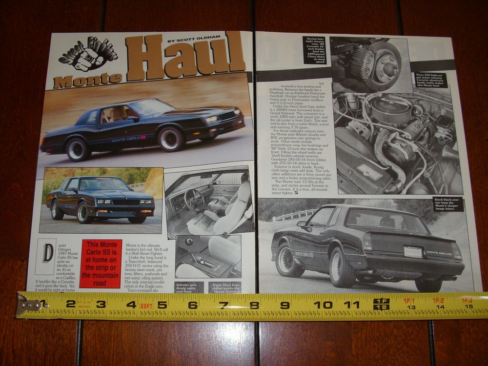 1987 MONTE CARLO SS ORIGINAL 1992 ARTICLE