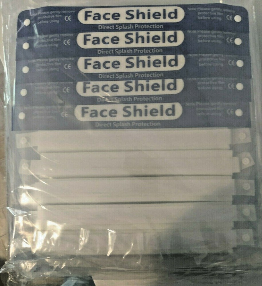 100 Full Splash Proof Face Shields