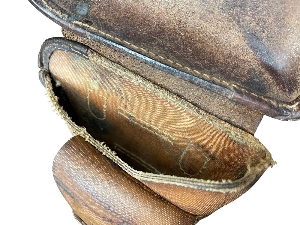 Rare Transitional Nambu Holster Half Leather Rubberized Canvas Type 14