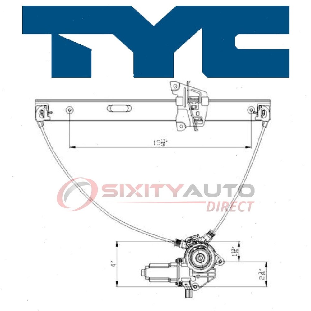TYC Front Right Power Window Motor & Regulator Assembly for 2008-2011 gu