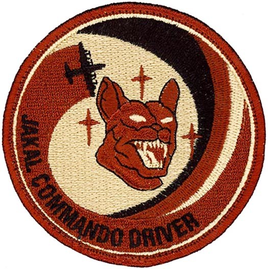USAF 17TH SPECIAL OPERATIONS SQ -JACKAL COMMANDO DRIVER- ORIGINAL DESERT PATCH
