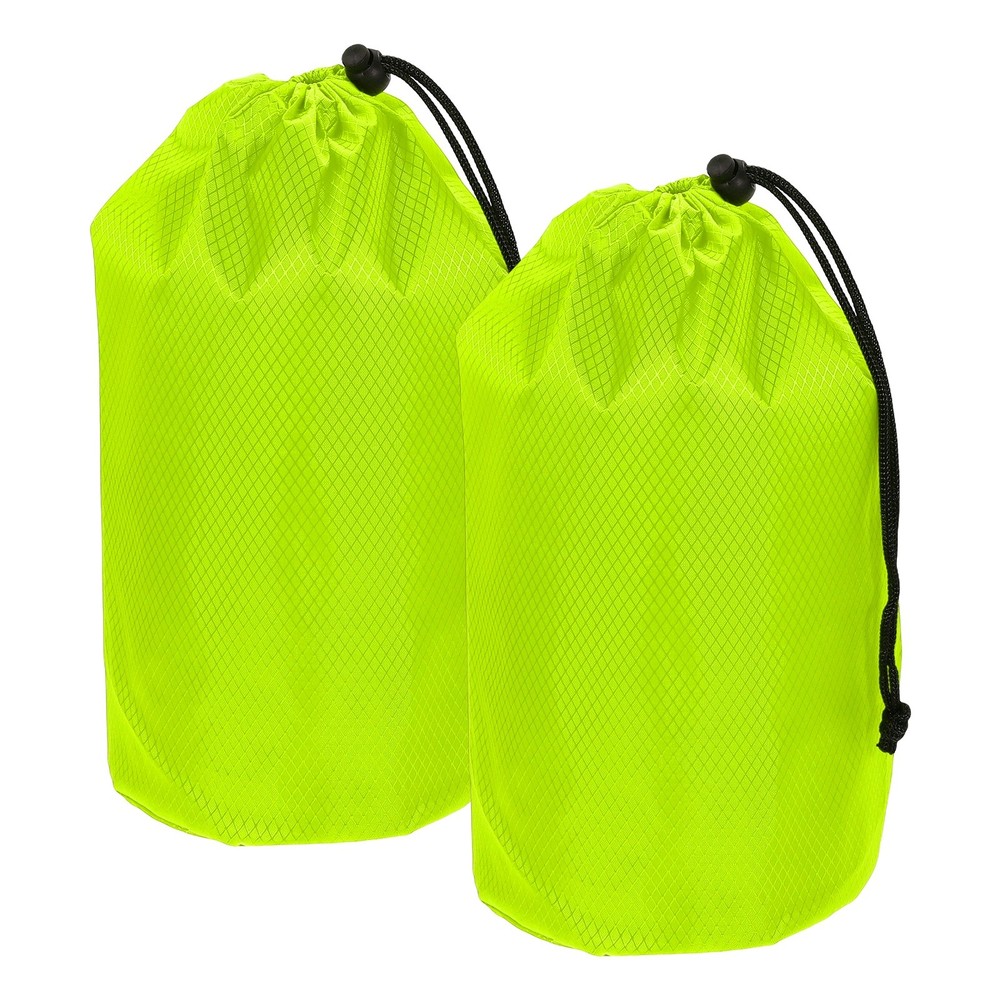 Stuff Sack, Waterproof Ditty Bags with Toggle 6x12In & 2 Pack & Bright Green