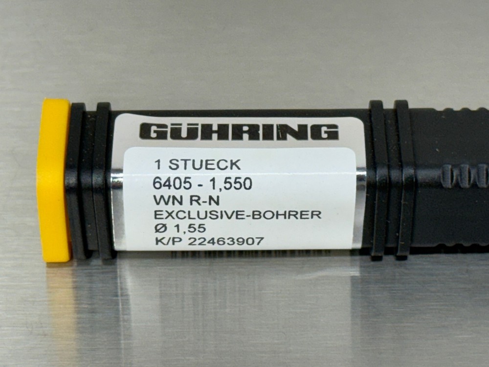 Guhring 1.55mm Solid Carbide Drill 5xD Coolant Through 6405 Micro Exclusive