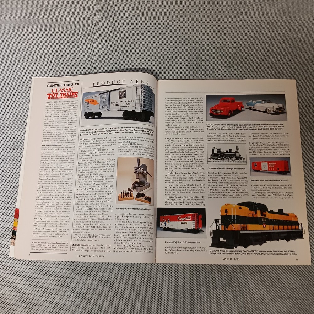 Classic Toy Trains Magazine March 1993