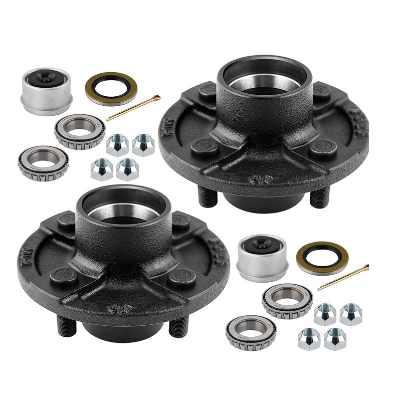 2 Trailer Idler Hub Kits 4 on 4 for 2000 lbs Axle 4x4 4 Lug Trailer Hub Kit G20