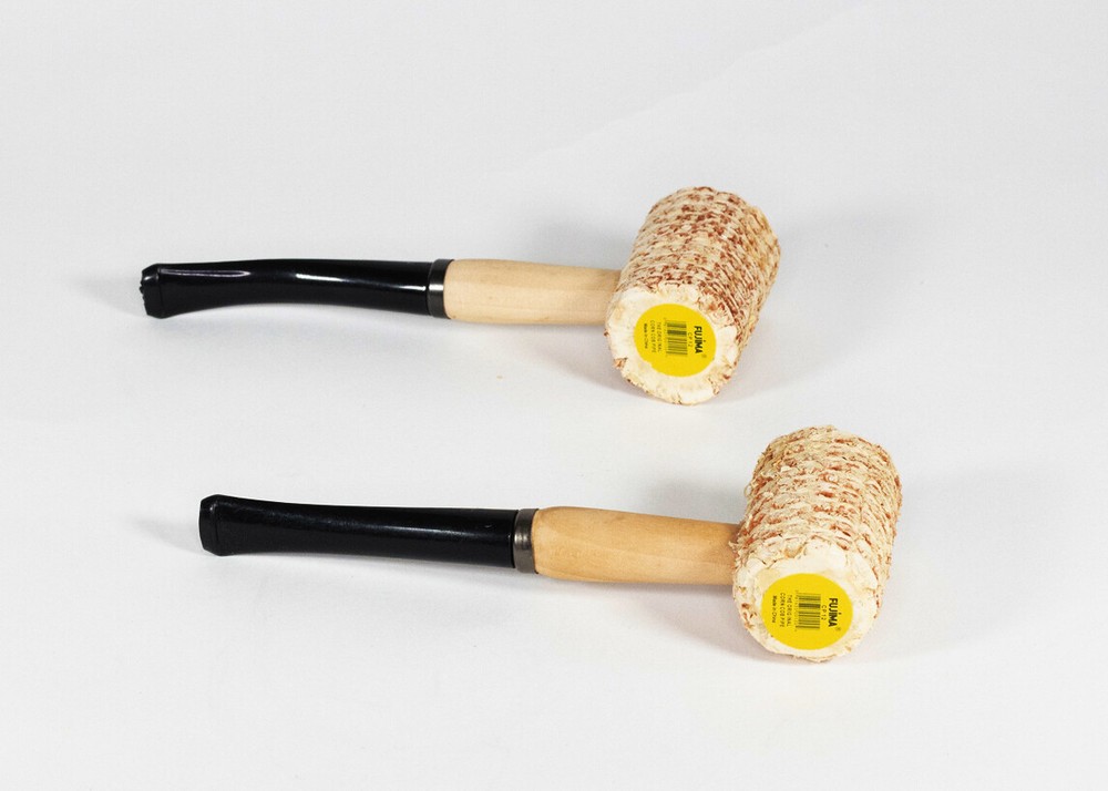 2pc. Straight Curved Large Corn Cob Tobacco Pipe Large Corn Cob Smoking Pipe