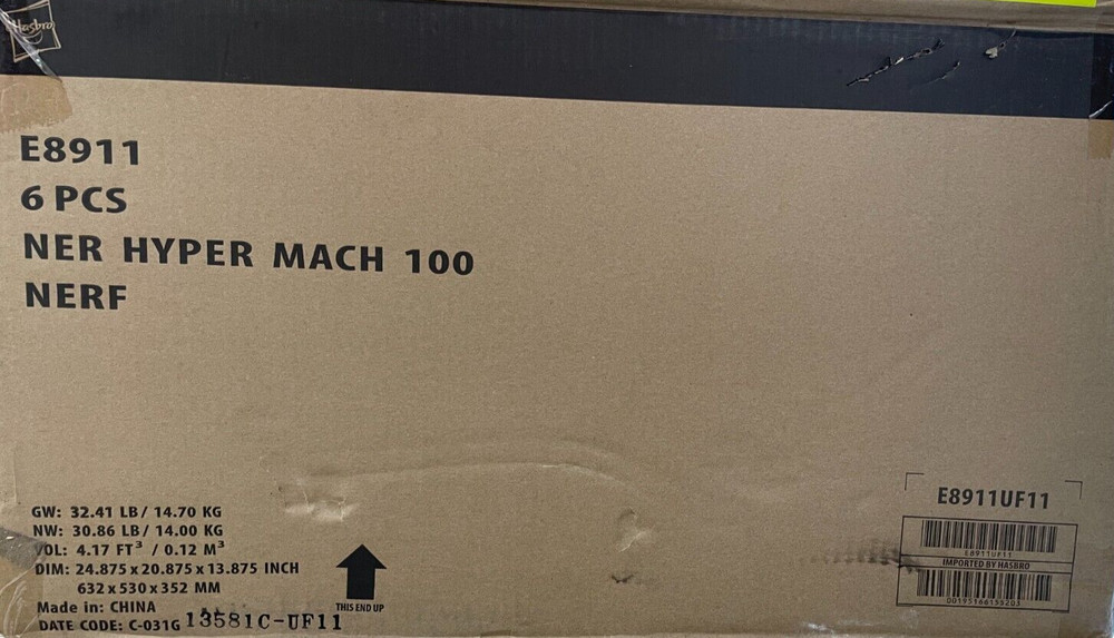 NERF E8911 Hyper Mach Motorized Blaster