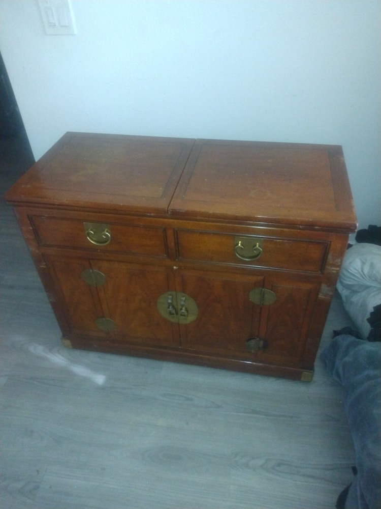 62449 Antique Oak Victorian Buffet Sideboard Server Cabinet