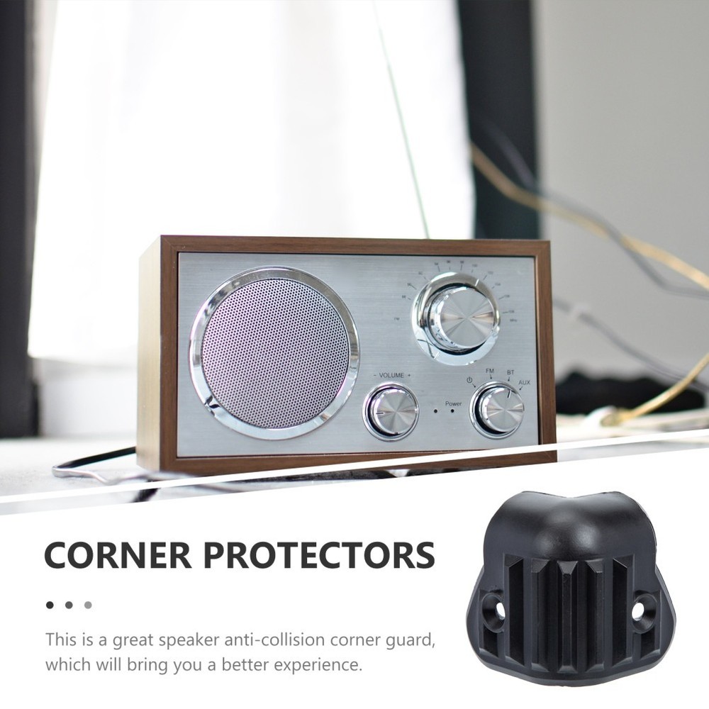 Black Anti-collision Corner Protectors 16Pcs for Speaker Setup