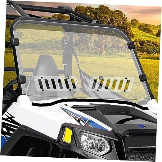 Scratch-Resistant UTV Front Full Windshield Slide-Vent Windshield Compatible