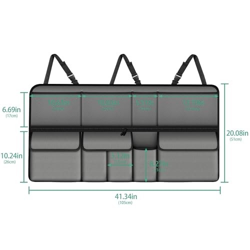 Hanging Car Trunk Organizer Fit Foldable Large Capacity For Forester Grey