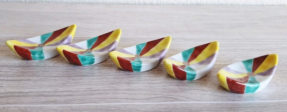 5 Pcs Chopstick Holder Classic Boat Design