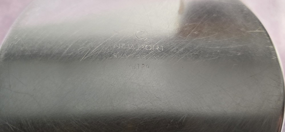NEWPORT By GOTHAM SILVERPLATE WINE COASTER. SILVERPLATED