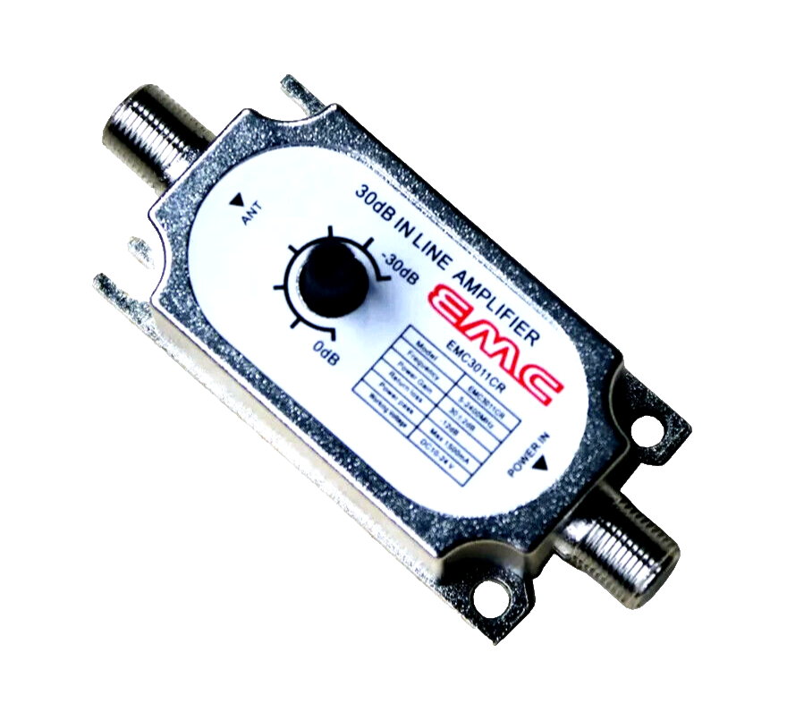 30dB ADJUSTABLE INLINE SATELLITE BOOSTER SIGNAL AMPLIFIER