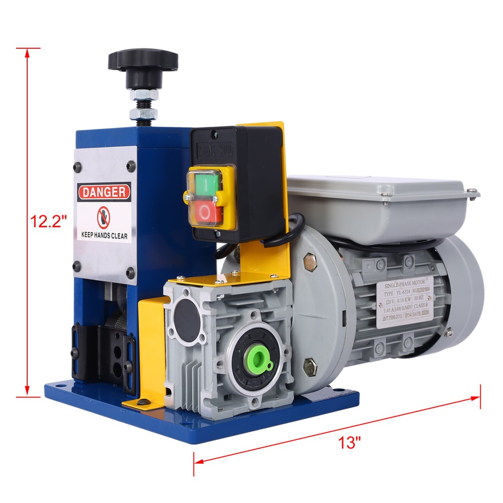 Automatic Wire Stripping Machine for 0.06"-1" Copper Wires DIY Wire Stripping