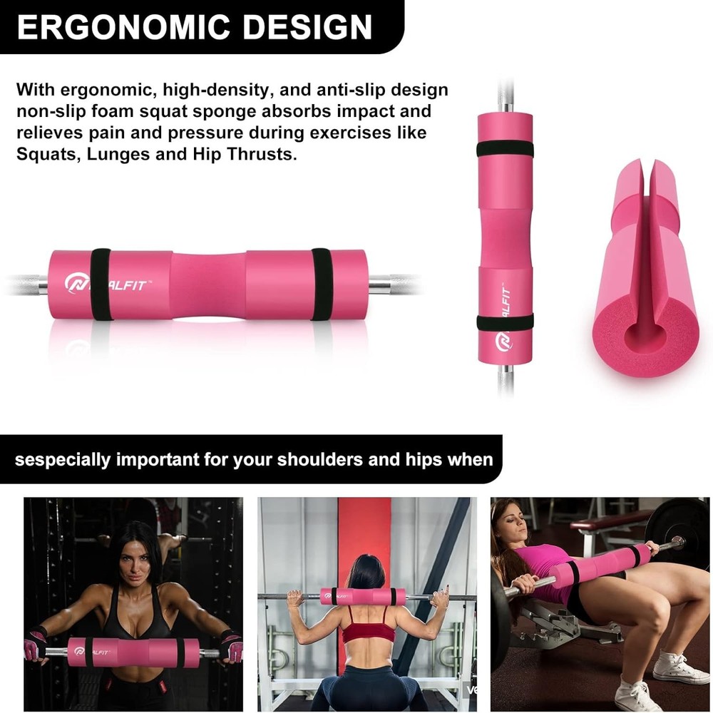 High-Density Squat Bar Pad – Essential for Safe Weightlifting & Hip Thrusts
