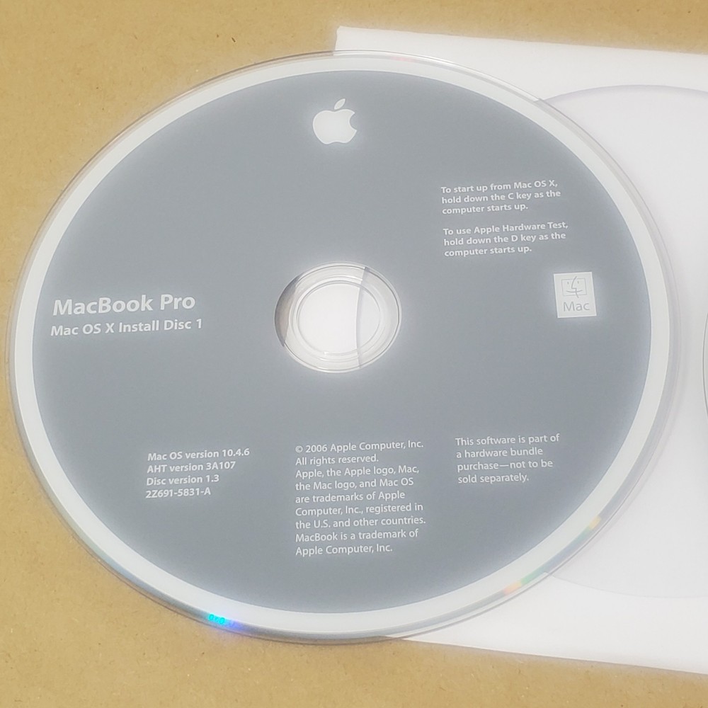 Mac OS X 10.4.6 Grey Discs for MacBook Pro - Multilingual