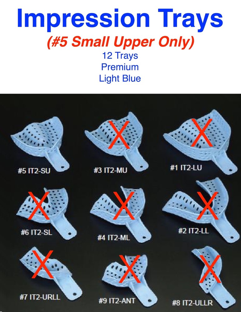 Dental Disposable Impression Trays size #5 Small Upper