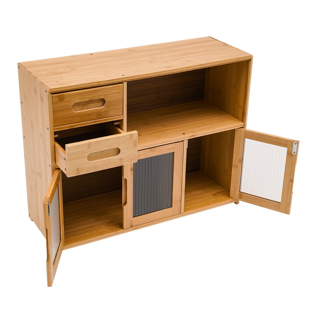 Kitchen Pantry Sideboard Bamboo Kitchen Pantry Kitchen Storage Cabinet Home
