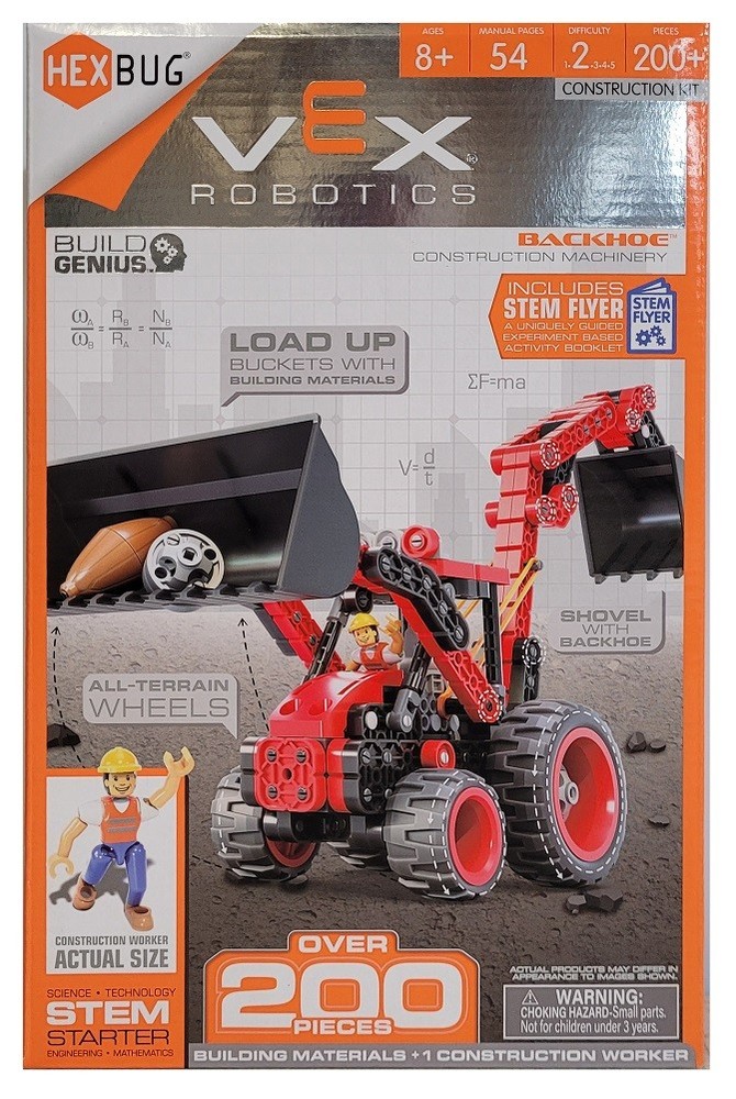 HexBUG VEX Robotics Red Backhoe STEM Starter Over 200 Pieces