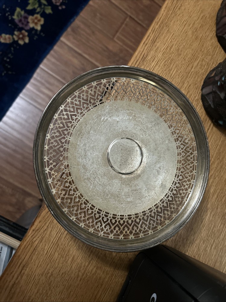 Tiffany & Co Pierced Sterling Silver Compote Cake Plate