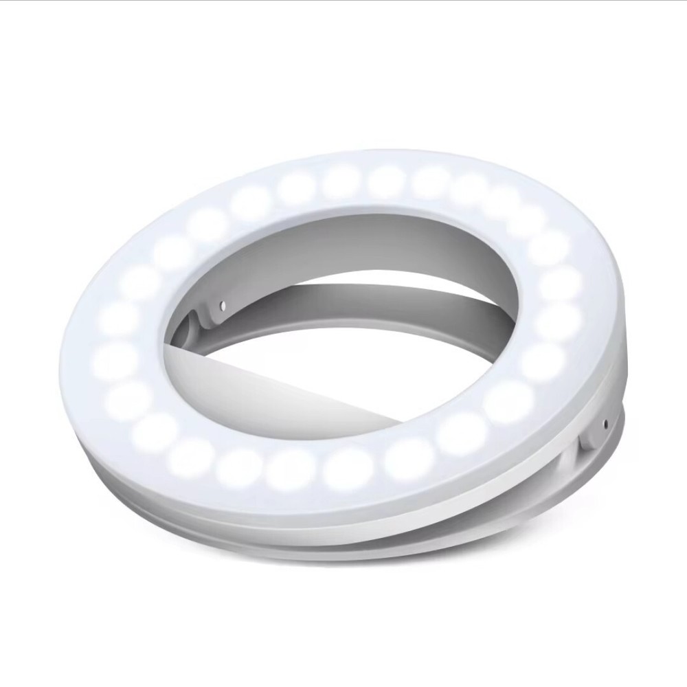 3 Modes Selfie LED Ring Fill Light Camera Rechargeable for iPhone Android Phone
