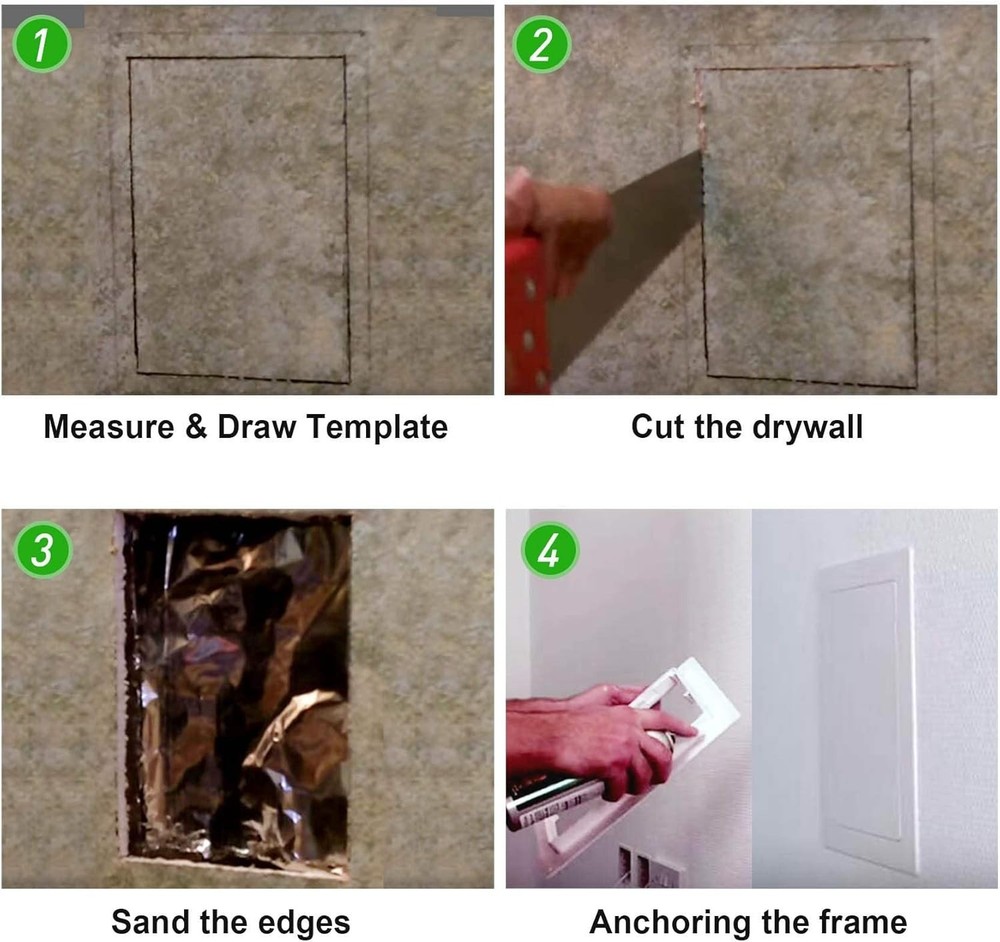 Quick Install 6 x 9 Inch Access Panel - Durable Plastic for Ceiling/Wall Use